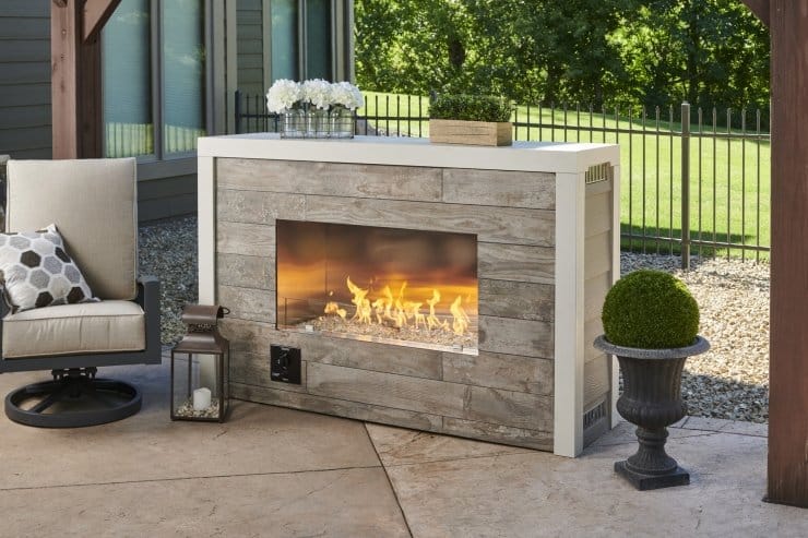 single sided fireplace